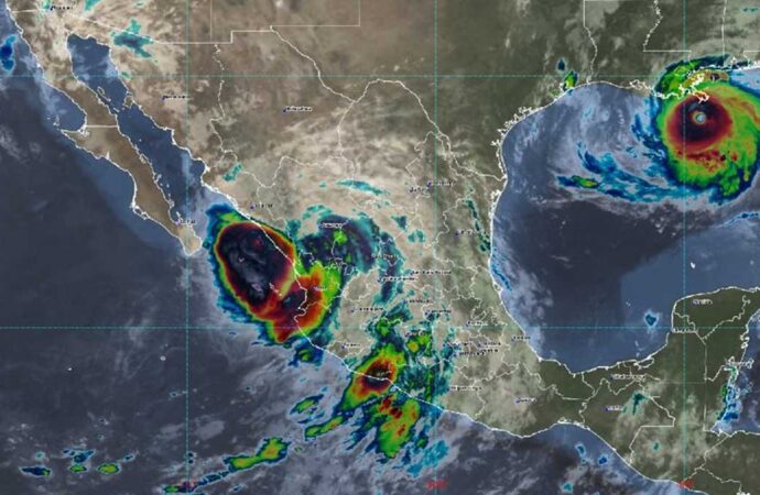 Huracán Norma se debilita a baja presión remanente sobre Sinaloa