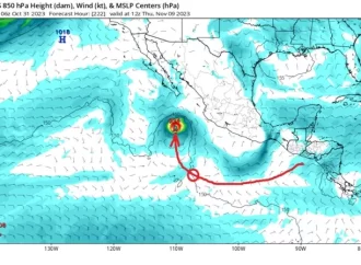 Advierten pronósticos que ciclón Pilar podría enfilar con rumbo hacia Nayarit