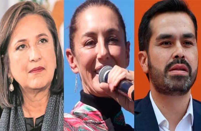 Cierran precampañas Claudia Sheinbaum, Xóchitl Gálvez y Jorge Álvarez Máynez