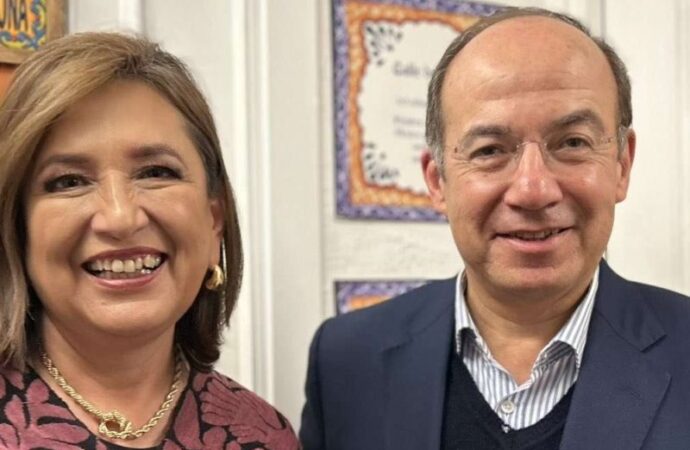 Se reúnen Xóchitl Gálvez  y Felipe Calderón en Madrid